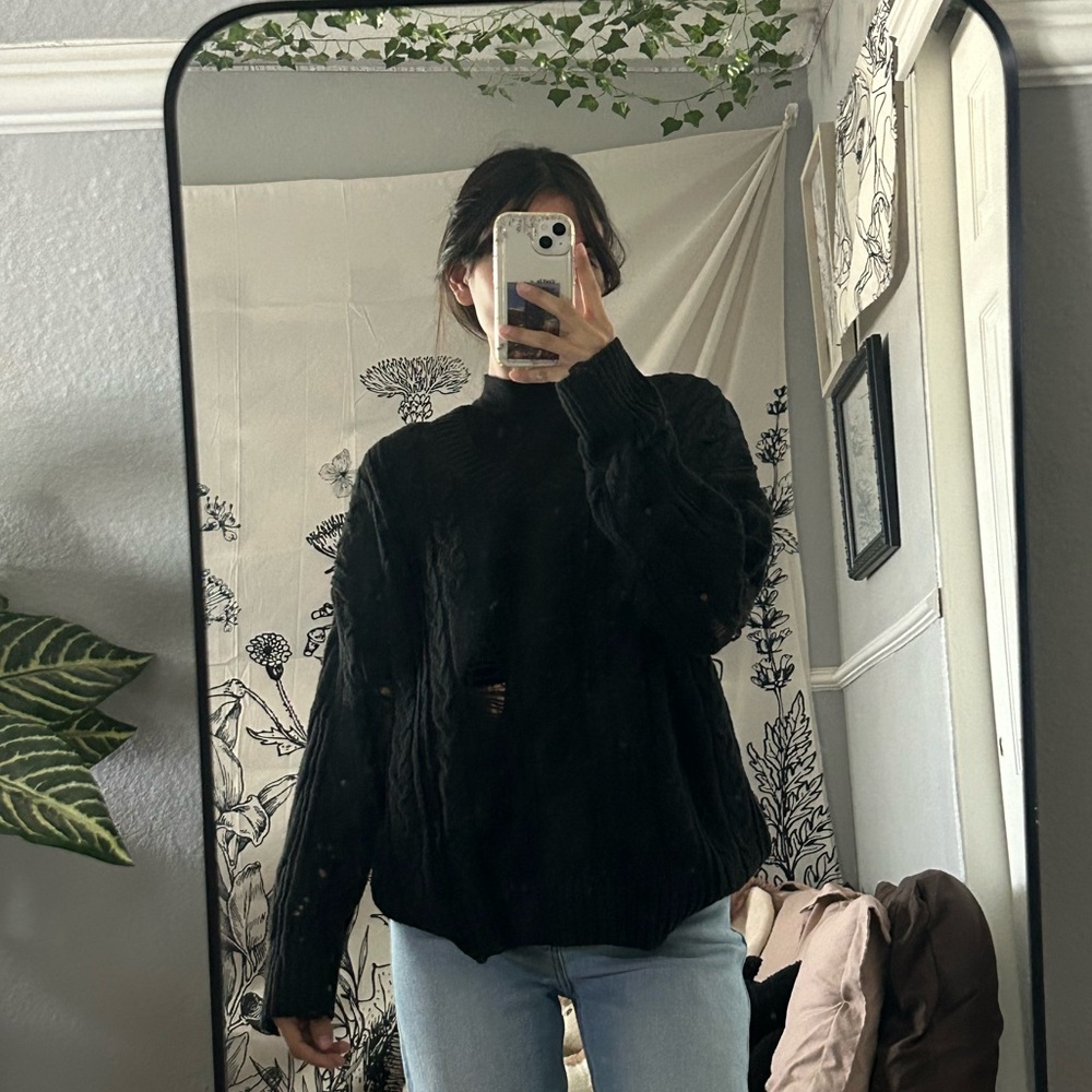 Cozy Black Knit Sweater